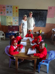 students at work